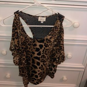 Cheetah printed fancy tank top